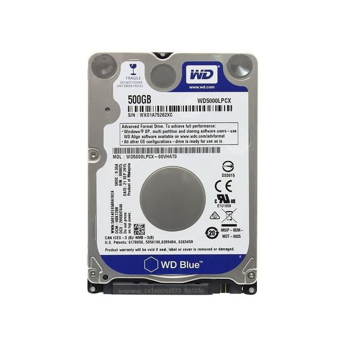 Western Digital WD5000LPCX 500 GB SATA 2.5-inch Laptop Hard Drive