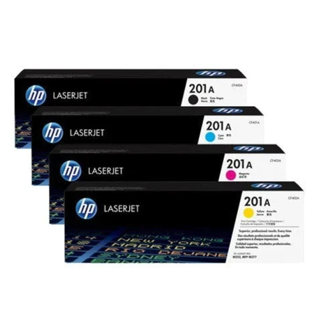 HP 201A BLACK/CYAN/MAGENTA/YELLOW ORIGINAL LASERJET TONER CARTRIDGES