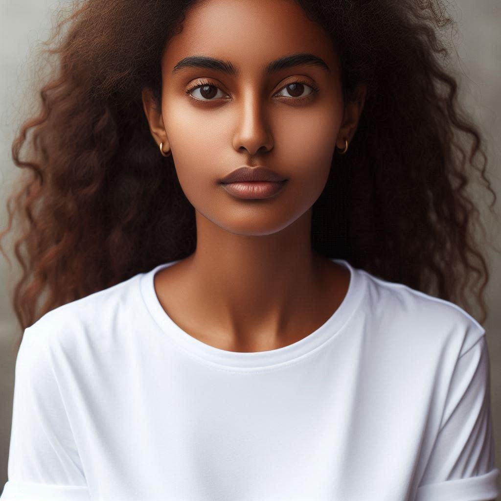 T-shirt coton white girl, woman