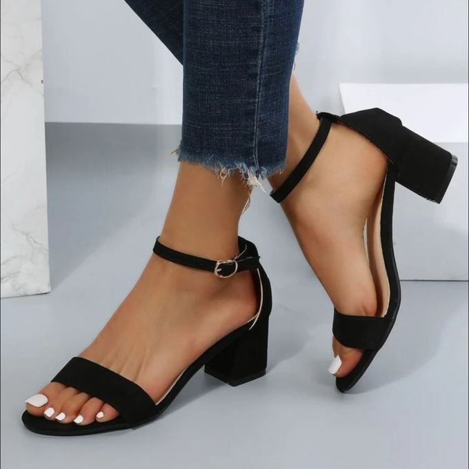 Fashion Shoes Women Sandals Heels Chunky Heel Shoes